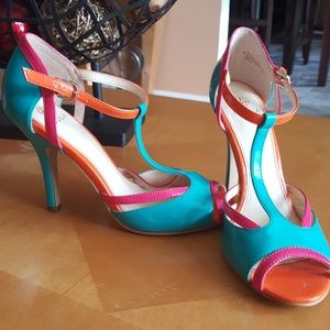 Women's multi color heels